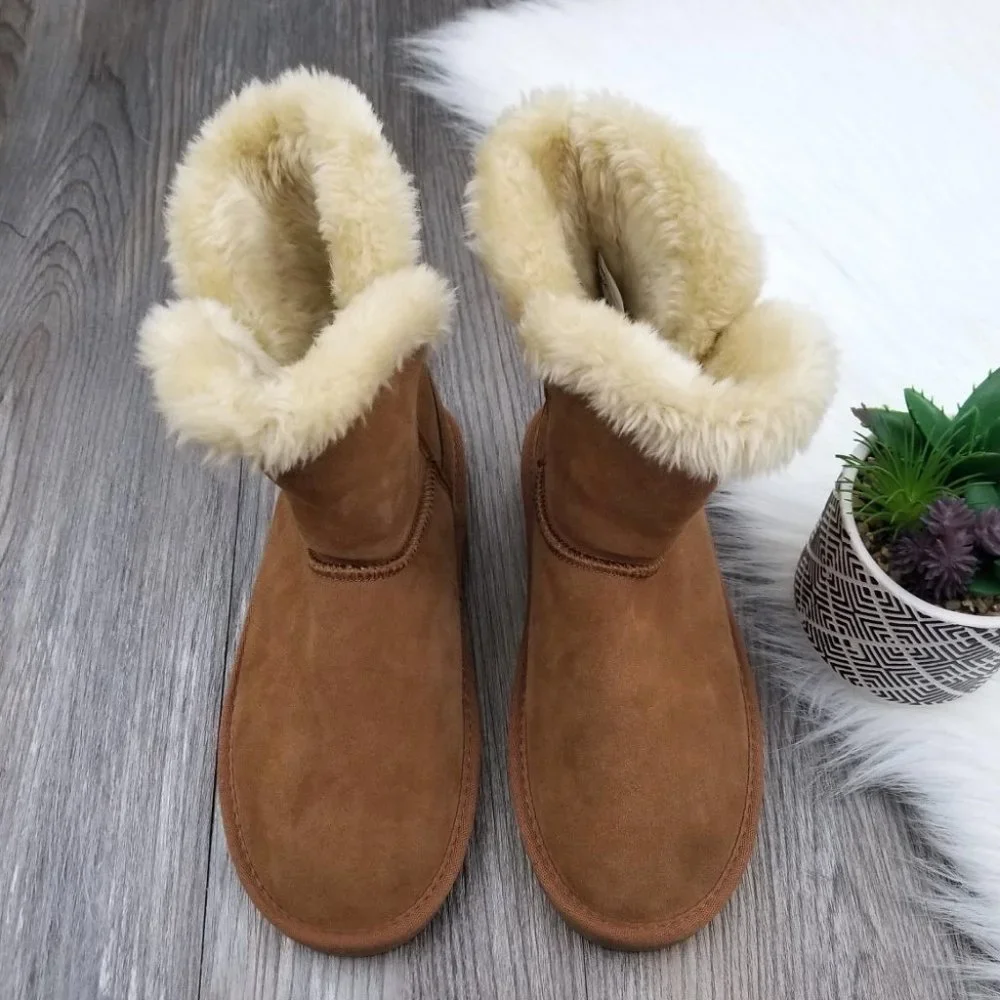 Style & Co. Faux Fur Suede Ankle Boots - Picture 4 of 15